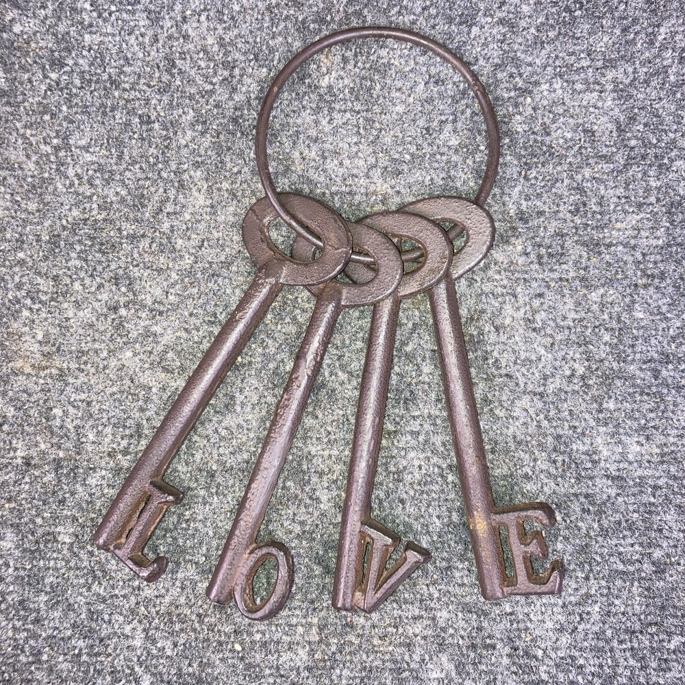 Keys to LOVE 6 1/4" Long Display Metal Decor Skeleton Keys